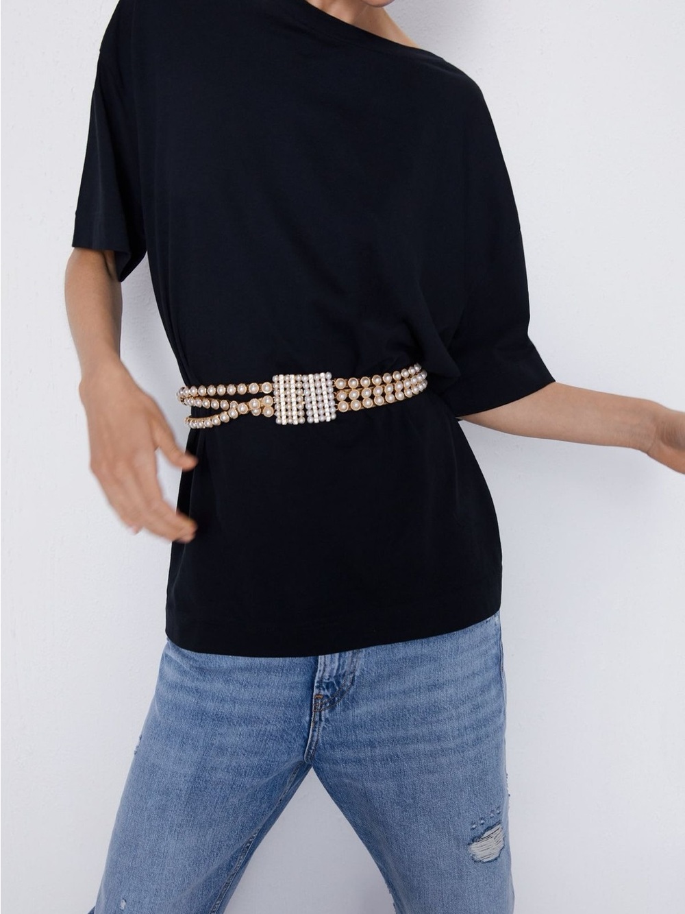NWOT Zara Gold-Tone Multi-Row Chain Belt